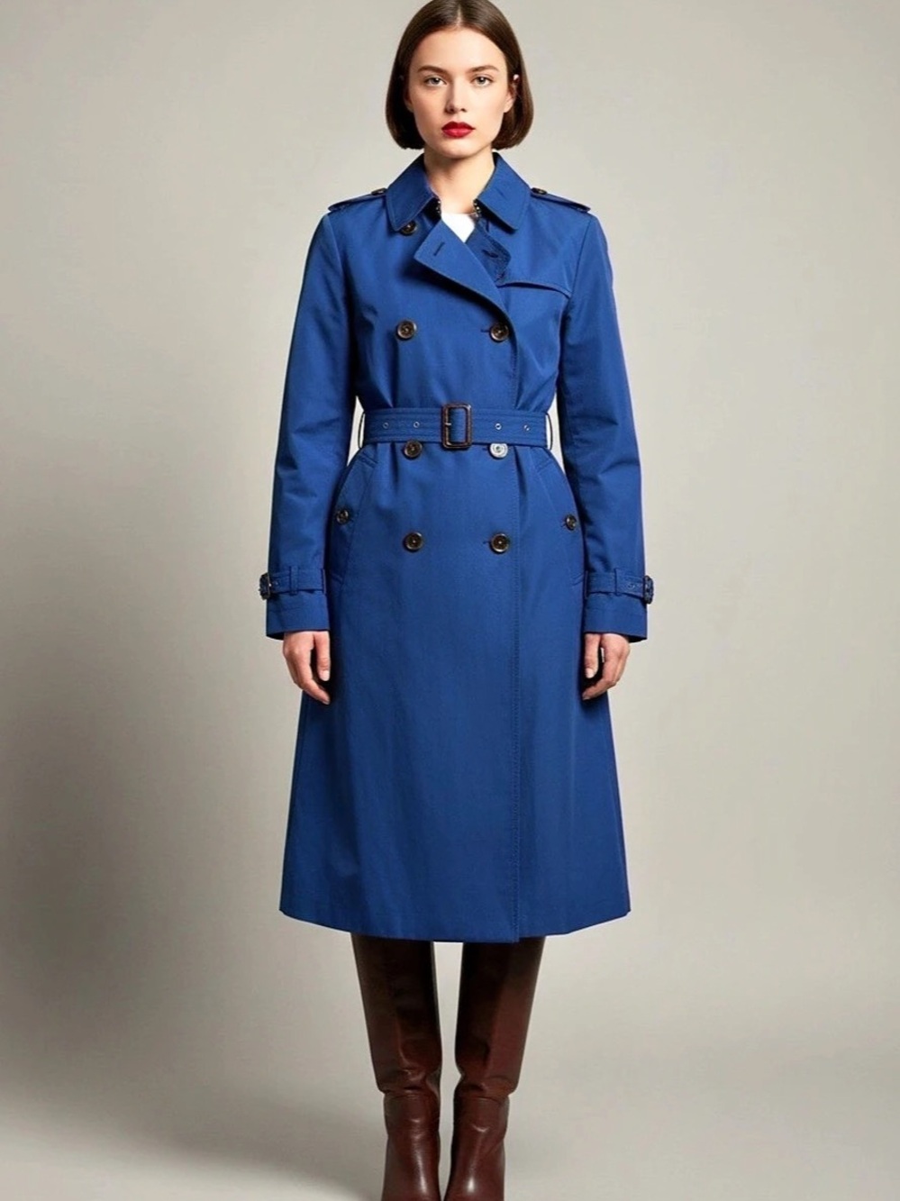 Burberry Women's Trench Coat Blue Size 38